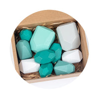 Load image into Gallery viewer, 30 Pcs Colorful Wooden Stacking Rock Toy Wholesale 4597430
