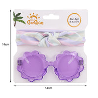 Load image into Gallery viewer, Little Girl Flower Frame Sunglasses And Headband Set Wholesale 8970060
