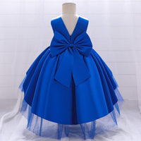 Load image into Gallery viewer, Kid Girl Party Solid Color Peplum Tiered Layered Beaded Mesh Tank Dress Wholesale 42991277
