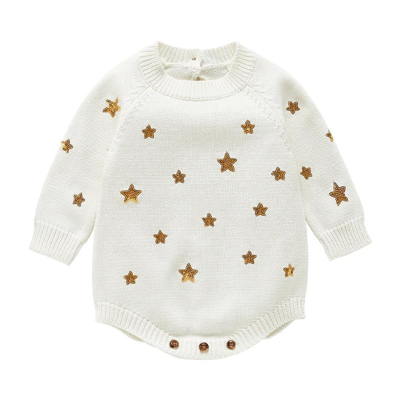 Baby Star Knit Bodysuit Wholesale 2494166