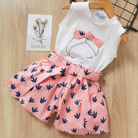 Load image into Gallery viewer, Two-piece Girl Cartoon Tank Top And Printed Shorts Set  Wholesale 9584548
