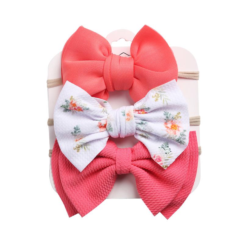 3 Packs Baby Girl Bowknot Decor Headbands Wholesale 4261269