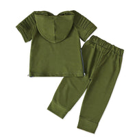Load image into Gallery viewer, 2-Piece Little Boy Solid Color Set Hooded Top And Pants  Wholesale 4385027
