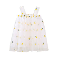 Load image into Gallery viewer, Little Girl Embroidery Daisy Flower Mesh Cami Dress  Wholesale 0056747
