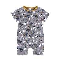 Load image into Gallery viewer, Baby Boy Zipper Dinosaur Print Romper Wholesale 375114
