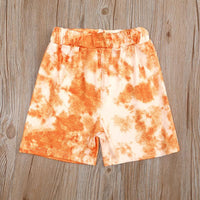 Load image into Gallery viewer, Two Pieces Kid Girl Tie Dye Set Crew Neck Tee And Shorts  Wholesale 019615
