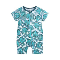 Load image into Gallery viewer, Baby Boy Zipper Dinosaur Print Romper Wholesale 375114
