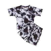 Load image into Gallery viewer, Two Pieces Kid Girl Tie Dye Set Crew Neck Tee And Shorts  Wholesale 019615
