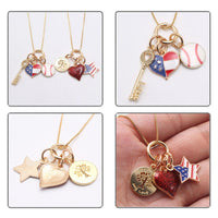 Load image into Gallery viewer, Kid Girl Independence Day Love Heart Pendant Necklace Wholesale 63431542
