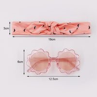 Load image into Gallery viewer, Little Girl Flower Frame Sunglasses And Headband Set Wholesale 8970060
