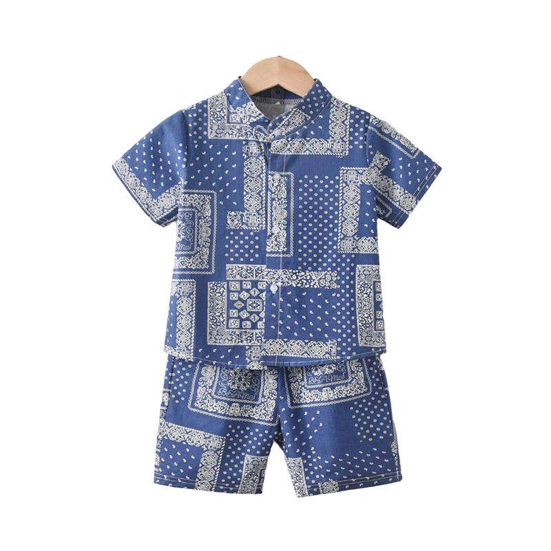 Two Pieces Summer Boy Ethnic Style Set Shirt And Shorts Wholesale 79872034