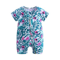 Load image into Gallery viewer, Baby Girl Plant Flower Print Romper wholesale 125470
