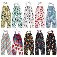 Load image into Gallery viewer, Little Girl Fruit Print Halter Jumpsuit Wholesale 5809048
