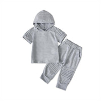 Load image into Gallery viewer, 2-Piece Little Boy Solid Color Set Hooded Top And Pants  Wholesale 4385027
