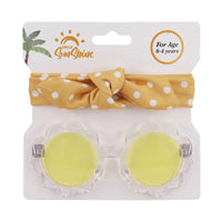 Load image into Gallery viewer, Little Girl Flower Frame Sunglasses And Headband Set Wholesale 8970060
