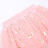 Load image into Gallery viewer, Kid Girl Embroidery Daisy Flower Mesh Skirt  Wholesale 9111746
