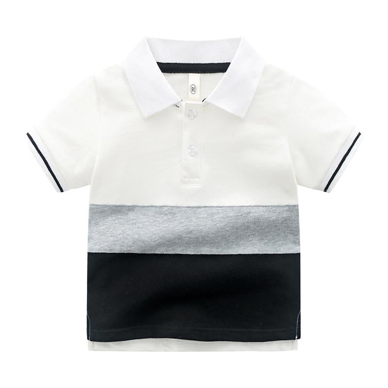 Kid Boy Color Blocking Polo Shirt Wholesale 6598704