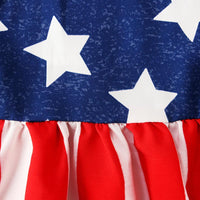 Load image into Gallery viewer, Little Girl Independence Day Star Polka Dots Pattern Stripe Dress Wholesale 2637015

