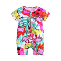 Load image into Gallery viewer, Baby Girl Plant Flower Print Romper wholesale 125470
