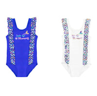 Load image into Gallery viewer, One-piece Girl Mermaid Print Swimsuit And Hat Wholesale 4469606

