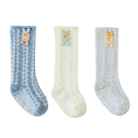 Load image into Gallery viewer, 3-Pack Baby Kid Mesh Socks Summer Cartoon Pattern Wholesale 31081397
