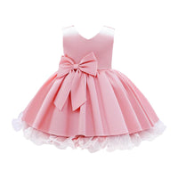 Load image into Gallery viewer, Little Girl Bow Front Mesh Princess Dress Wholesale 85161274
