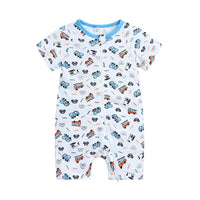 Load image into Gallery viewer, Baby Boy Zipper Dinosaur Print Romper Wholesale 375114
