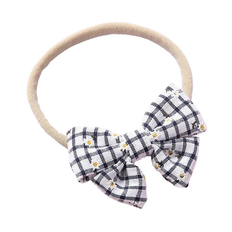 Girl Plaid Bow Decor Headband Wholesale 3345557
