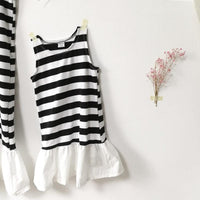 Load image into Gallery viewer, Kid Girl Stripe Ruffle Hem Tank Dress Wholesale 59911092

