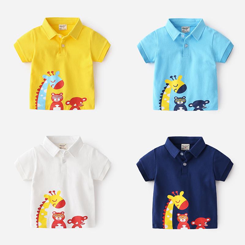 Kid Boy Animal Friend Polo Shirt Wholesale 0536675