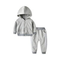 Load image into Gallery viewer, 2 Pieces Kid Unisex Tracksuit Side Stripe Hooded Jacket And Sweatpants Wholesale 6976147
