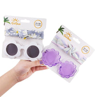 Load image into Gallery viewer, Little Girl Flower Frame Sunglasses And Headband Set Wholesale 8970060
