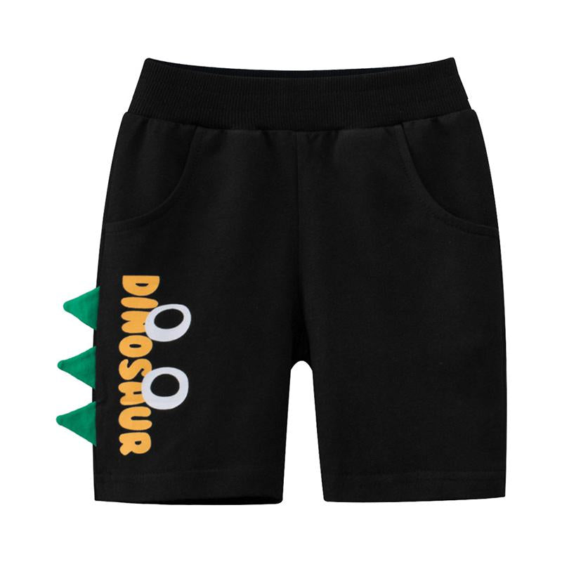 Boy DINOSAUR Print Shorts In Black Wholesale 9690130
