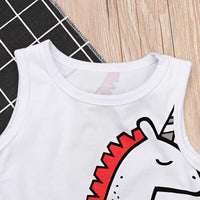 Load image into Gallery viewer, Baby Girl Unicorn Print Tank Dress Wholesale 2865023
