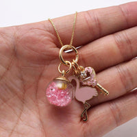 Load image into Gallery viewer, Girl Flamingo Pendant Necklace Wholesale 67171544
