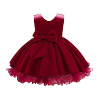 Load image into Gallery viewer, Little Girl Bow Front Mesh Princess Dress Wholesale 85161274

