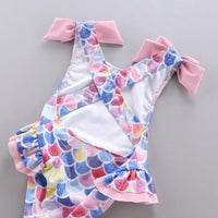 Load image into Gallery viewer, Kid Girl Mermaid Bow One Piece Swimsuit And Hat Wholesale 53531124
