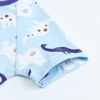 Load image into Gallery viewer, Baby Boy Zipper Dinosaur Print Romper Wholesale 375114
