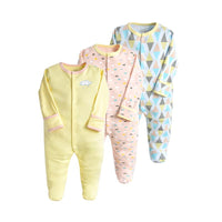 Load image into Gallery viewer, 3-pack Infant Unisex Print Cartoon Footie Jumpsuit Wholesale 17312088
