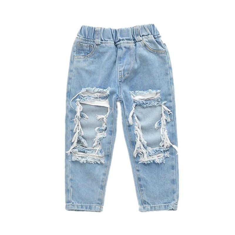 Kid Unisex Ripped Jeans Wholesale 50841541