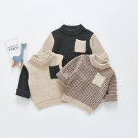 Load image into Gallery viewer, Pocket Color Blocking Knitted Sweater For Baby Boy Wholesale 1923171
