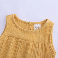 Load image into Gallery viewer, Baby Toddler Muslin Plain Tank Top Wholesale 884358
