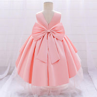 Load image into Gallery viewer, Kid Girl Party Solid Color Peplum Tiered Layered Beaded Mesh Tank Dress Wholesale 42991277
