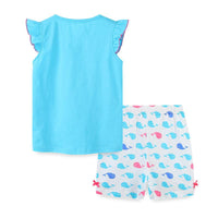 Load image into Gallery viewer, 6 Packs Kid Girl Dolphin Print Top With Shorts Set Wholesale 3450102
