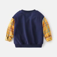 Load image into Gallery viewer, Kid Boy Letter Dinosaur Check Sweatshirt Wholesale 2888662
