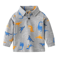 Load image into Gallery viewer, Dinosaur Pattern Kid Boy Polo Shirt Wholesale 5190660
