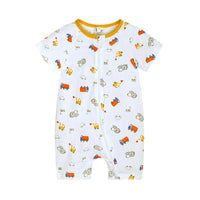Load image into Gallery viewer, Baby Boy Zipper Dinosaur Print Romper Wholesale 375114
