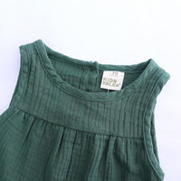 Load image into Gallery viewer, Baby Toddler Muslin Plain Tank Top Wholesale 884358
