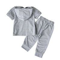 Load image into Gallery viewer, 2-Piece Little Boy Solid Color Set Hooded Top And Pants  Wholesale 4385027
