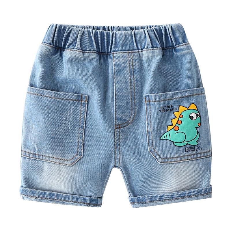 Dinosaur Pattern Denim Shorts For Kid Boy Wholesale 8072652